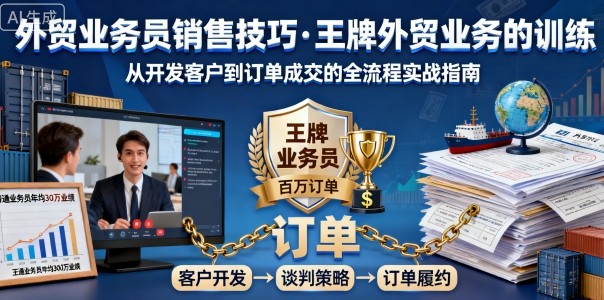 外贸业务员销售技巧,王牌外贸业务的训练插图 外贸业务员销售技巧,王牌外贸业务的训练插图