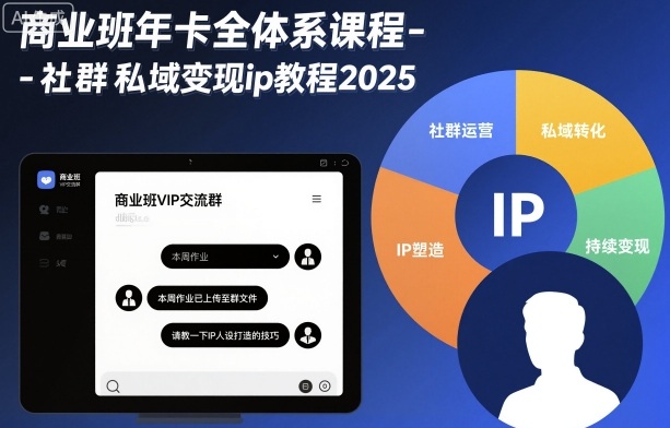 商业班年卡全体系课程-社群私域变现ip教程2025-齐力副业