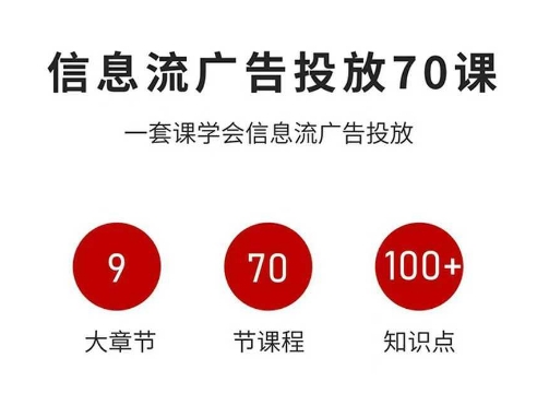 信息流广告投放实战70课，一套课学会信息流广告投放，迄今为止，最系统化教程-齐力副业