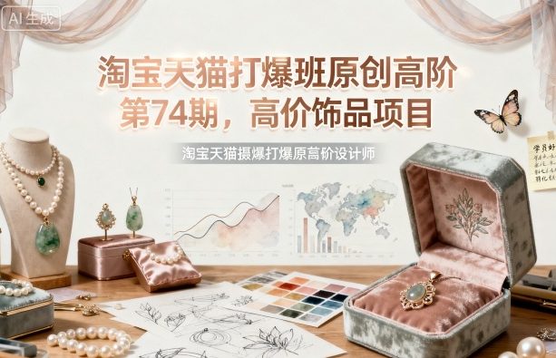 淘宝天猫打爆班原创高阶第74期，高价饰品项目-齐力副业
