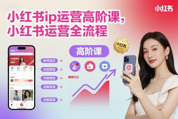 小红书ip运营高阶课,小红书运营全流程插图 小红书ip运营高阶课,小红书运营全流程插图
