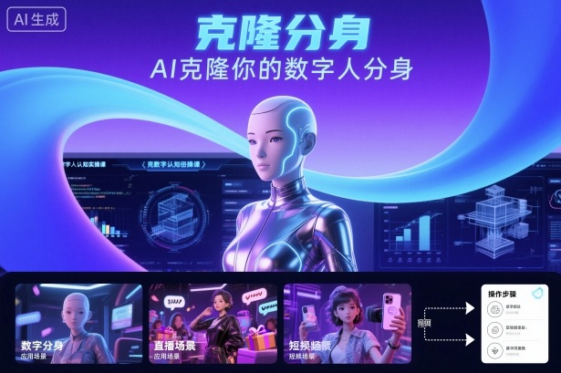 AI数字人认知实操课，克隆你的数字人分身-齐力副业