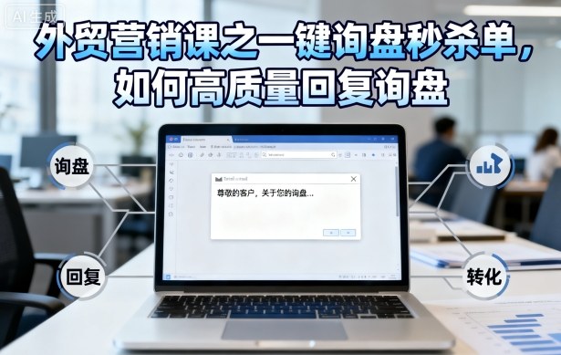 外贸营销课之一键询盘秒杀单，如何高质量回复询盘-齐力副业