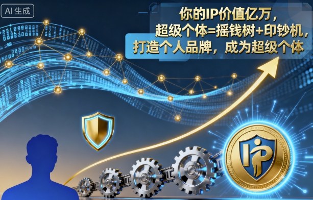 你的IP价值亿万，超级个体=摇钱树+印钞机，打造个人品牌，成为超级个体-齐力副业