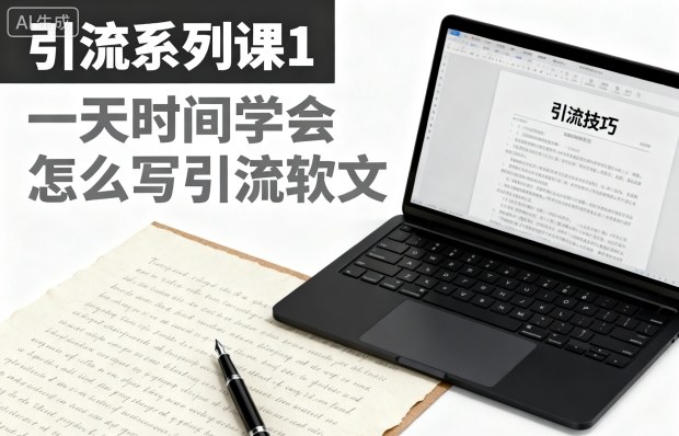 引流系列课1，一天时间学会怎么写引流软文-齐力副业