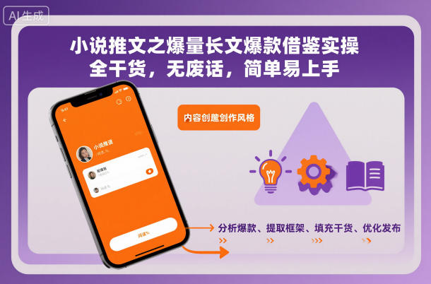 小说推文之爆量长文爆款借鉴实操，全干货，无废话，简单易上手-齐力副业