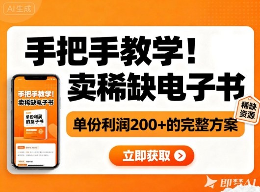 手把手教学！在小红书卖稀缺电子书，单份利润2张+的完整方案-齐力副业