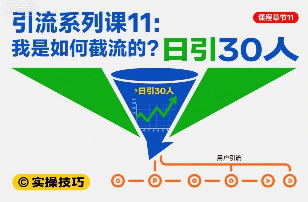 引流系列课11：我是如何截流的？日引30人【文档】-齐力副业