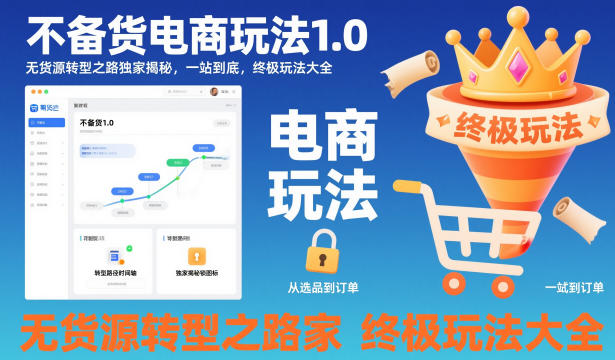 不备货电商玩法1.0，​无货源转型之路独家揭秘，一站到底，终极玩法大全-齐力副业