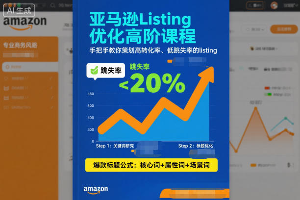亚马逊Listing优化高阶课程，手把手教你策划高转化率、低跳失率的listing-齐力副业