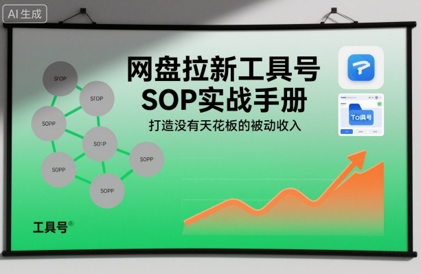 网盘拉新工具号SOP实战手册，打造没有天花板的被动收入-齐力副业