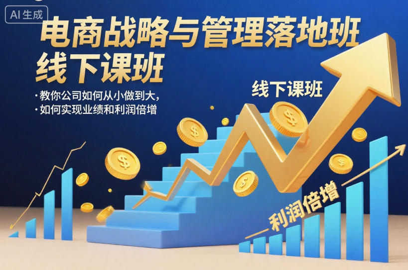电商战略与管理落地班线下课,教你公司如何从小做到大,如何实现业绩和利润倍增【录音】-齐力副业