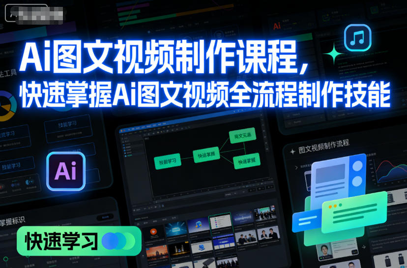 Ai图文视频制作课程，快速掌握Ai图文视频全流程制作技能-齐力副业