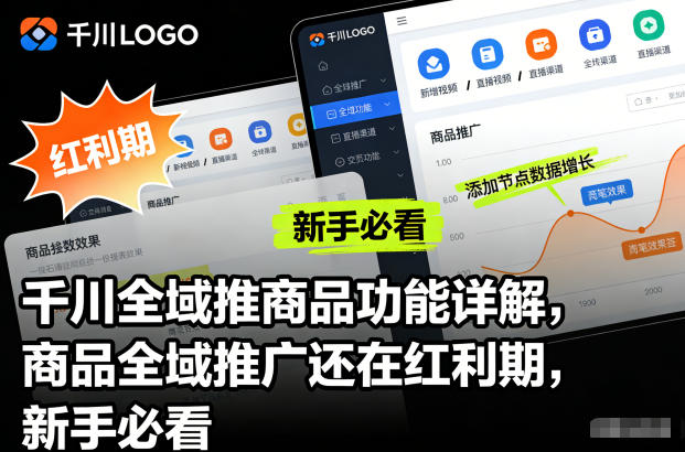千川全域推商品功能详解,商品全域推广还在红利期,新手必看-齐力副业