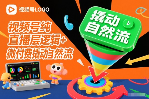 视频号纯直播底层逻辑+微付费撬动自然流-齐力副业