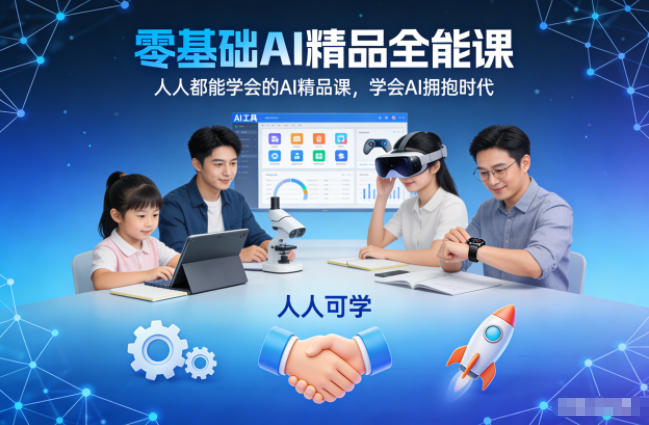 零基础AI精品全能课，人人都能学会的AI精品课，学会AI拥抱时代-齐力副业
