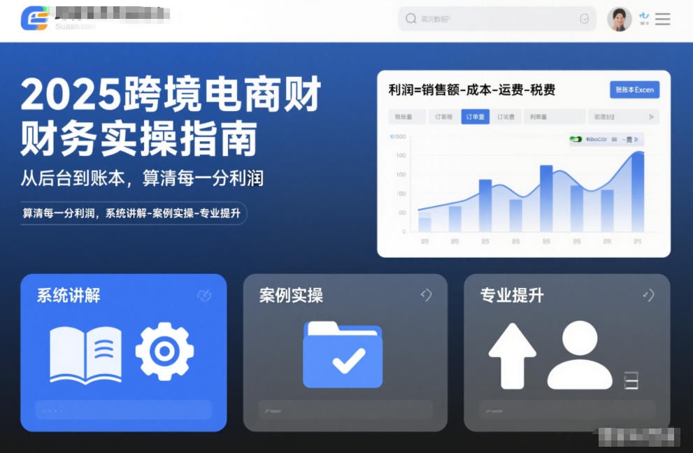 2025跨境电商财务实操指南，从后台到账本，算清每一分利润，系统讲解-案例实操-专业提升-齐力副业