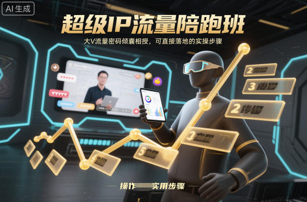 超级IP流量陪跑班，大V流量密码倾囊相授，可直接落地的实操步骤-齐力副业