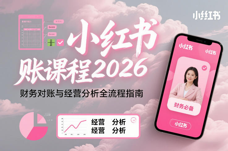 小红书对账课程2026，财务对账与经营分析全流程指南-齐力副业