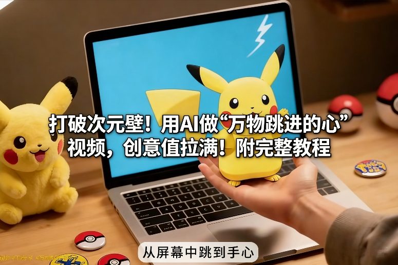 打破次元壁！用AI做【万物跳进手心】视频，创意值拉满！附完整教程-齐力副业