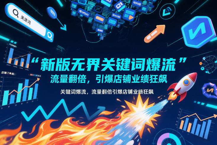 新版无界关键词爆流，流量翻倍，引爆店铺业绩狂飙-齐力副业