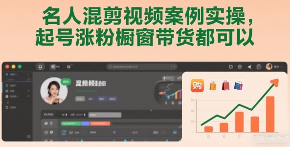 名人混剪视频案例实操，起号涨粉橱窗带货都可以-齐力副业