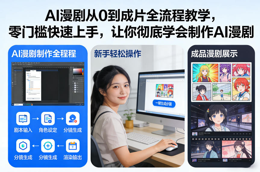 AI漫剧从0到成片全流程教学，零门槛快速上手，让你彻底学会制作AI漫剧【保姆级教程】-齐力副业