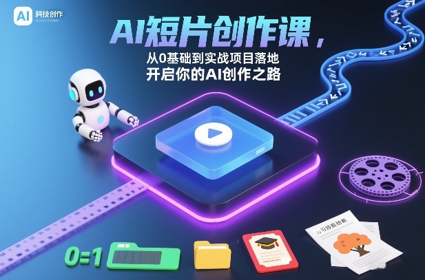 AI短片创作课，从0基础到实战项目落地，开启你的AI创作之路-齐力副业