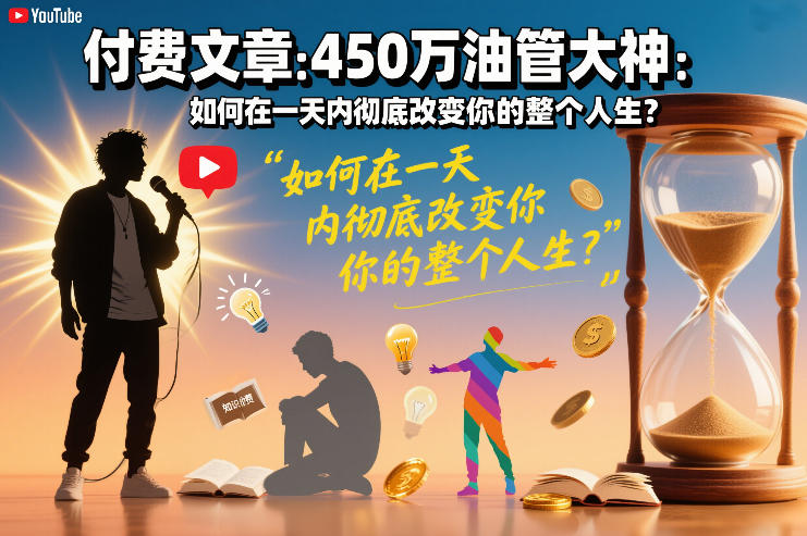 付费文章：450万油管大神：如何在一天内彻底改变你的整个人生？-齐力副业