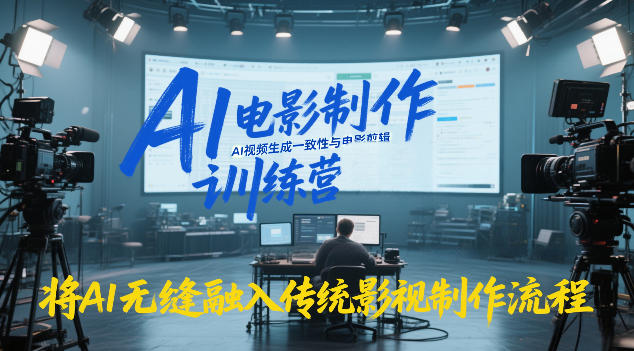 AI电影制作训练营，掌握AI视频生成一致性与电影剪辑，将AI无缝融入传统影视制作流程-齐力副业