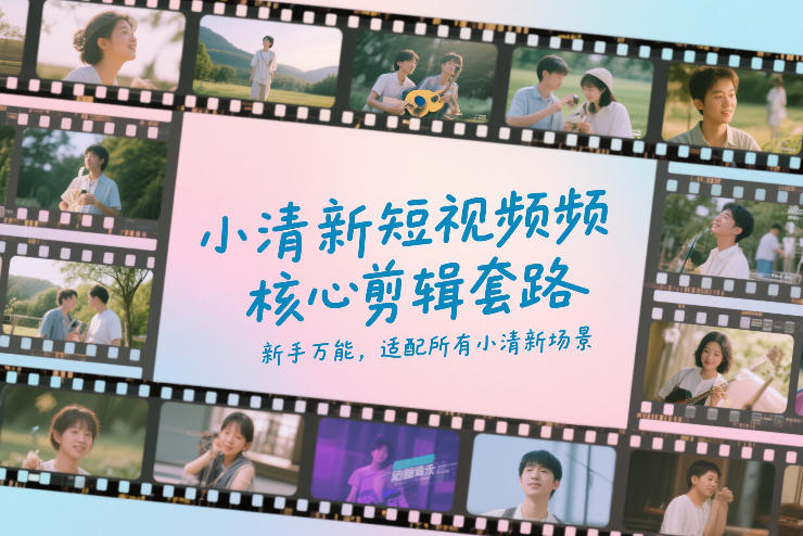 小清新短视频核心剪辑套路，新手万能，适配所有小清新场景-齐力副业