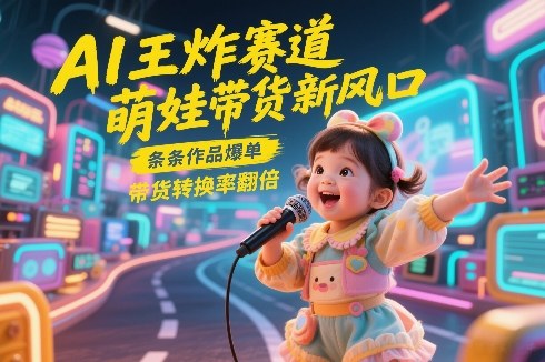 AI王炸赛道，萌娃带货新风口，条条作品爆单，带货转换率翻倍，核心逻辑拆解-齐力副业