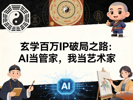 玄学百万IP破局之路：AI当管家，我当艺术家-齐力副业