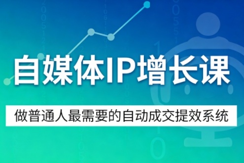 自媒体IP增长课，做普通人最需要的自动成交提效系统-齐力副业