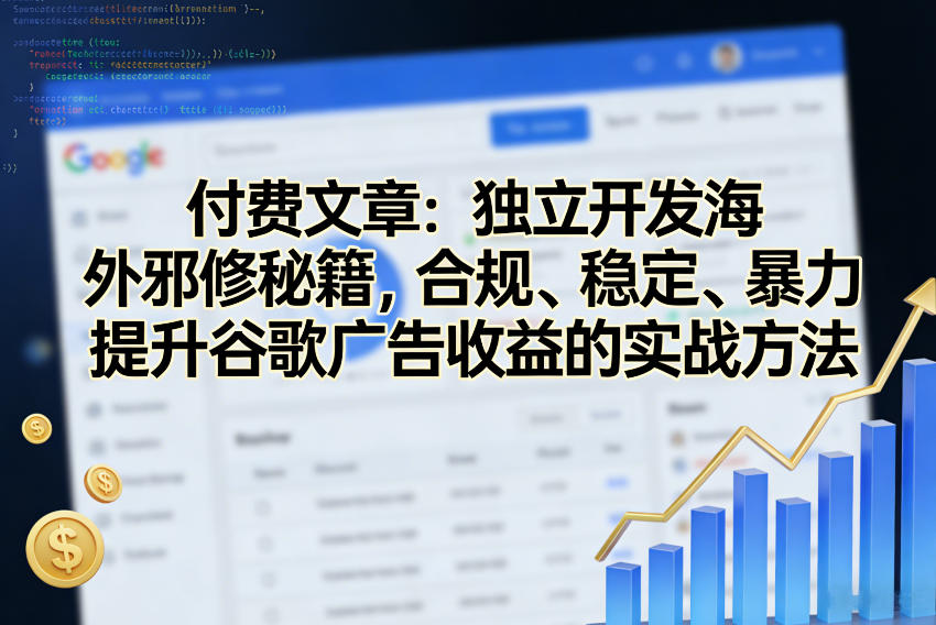 付费文章：独立开发海外邪修秘籍，合规、稳定、暴力提升谷歌广告收益的实战方法-齐力副业