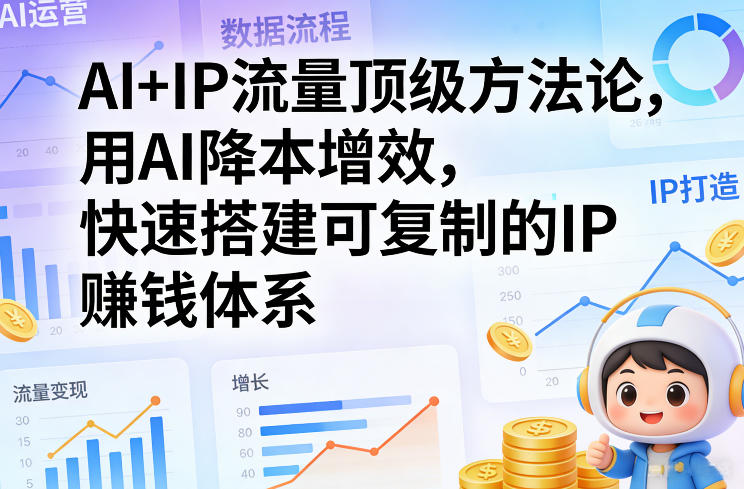 AI+IP流量顶级方法论，用AI降本增效，快速搭建可复制的IP賺钱体系-齐力副业