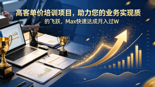 高客单价培训项目，助力您的业务实现质的飞跃，Max快速达成月入过W【原创双语字幕】-齐力副业
