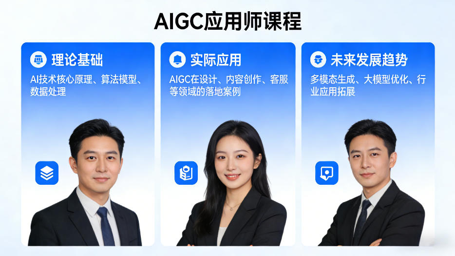 AIGC应用师课程，覆盖了AI技术的理论基础、实际应用、以及未来发展趋势-齐力副业