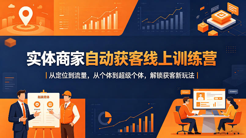 实体商家自动获客线上训练营｜从定位到流量，从个体到超级个体，解锁获客新玩法-齐力副业