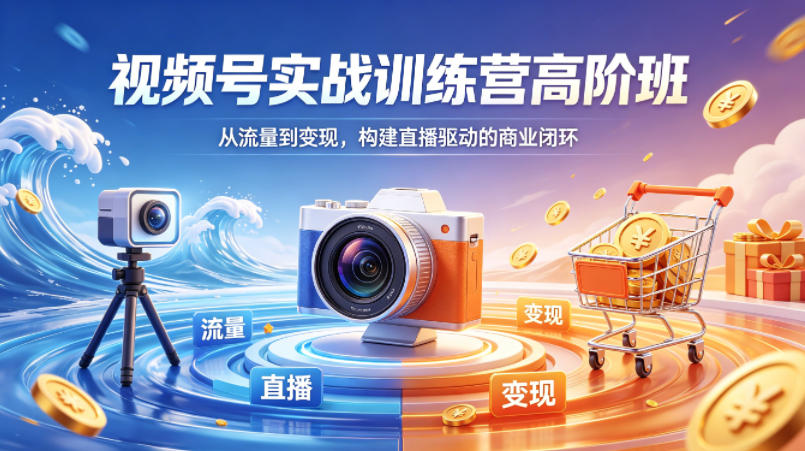 视频号实战训练营高阶班，从流量到变现，构建直播驱动的商业闭环（26年4月）-齐力副业