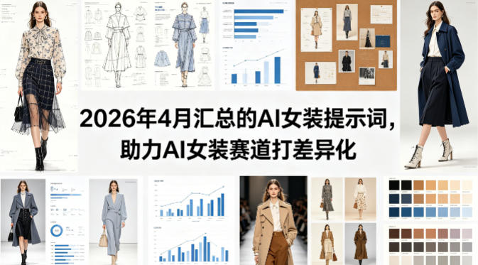 2026年4月汇总的AI女装提示词，助力AI女装赛道打差异化-齐力副业
