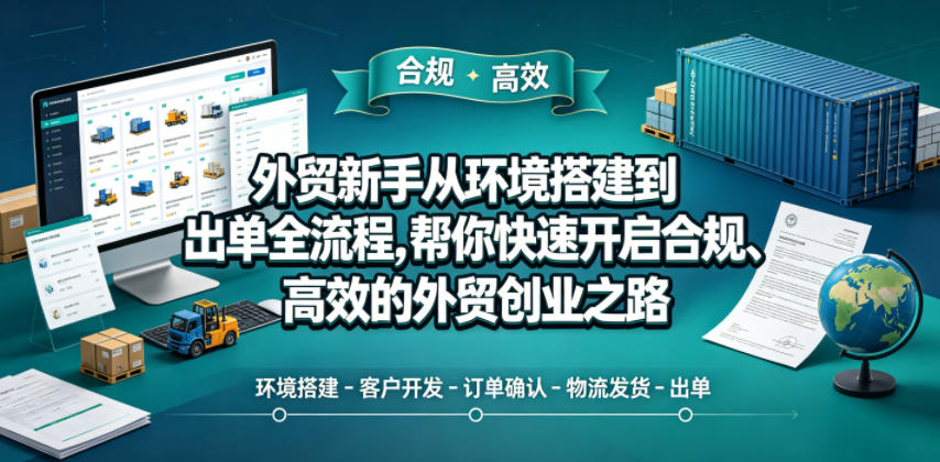 外贸新手从环境搭建到出单全流程，帮你快速开启合规、高效的外贸创业之路-齐力副业