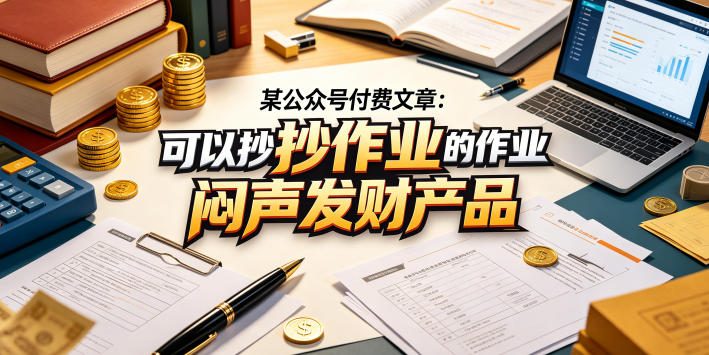 某公众号付费文章：可以抄作业的闷声发财产品-齐力副业
