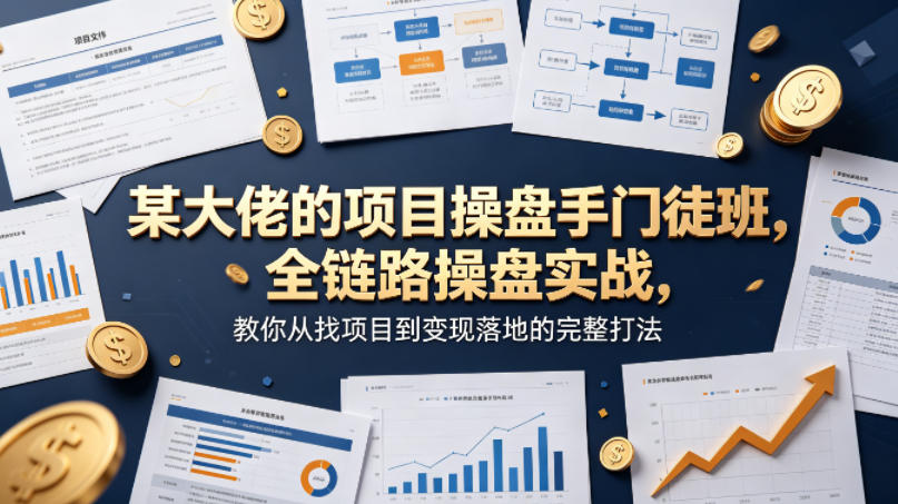 某大佬的项目操盘手门徒班，全链路操盘实战，教你从找项目到变现落地的完整打法-齐力副业