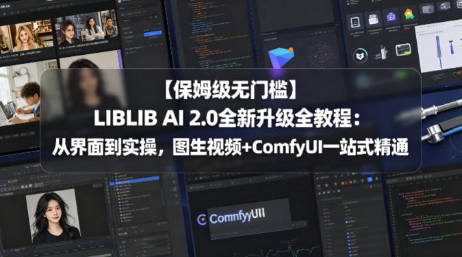 【保姆级无门槛】LIBLIB AI 2.0全新升级全教程：从界面到实操，图生视频+ComfyUI一站式精通-知行副业网