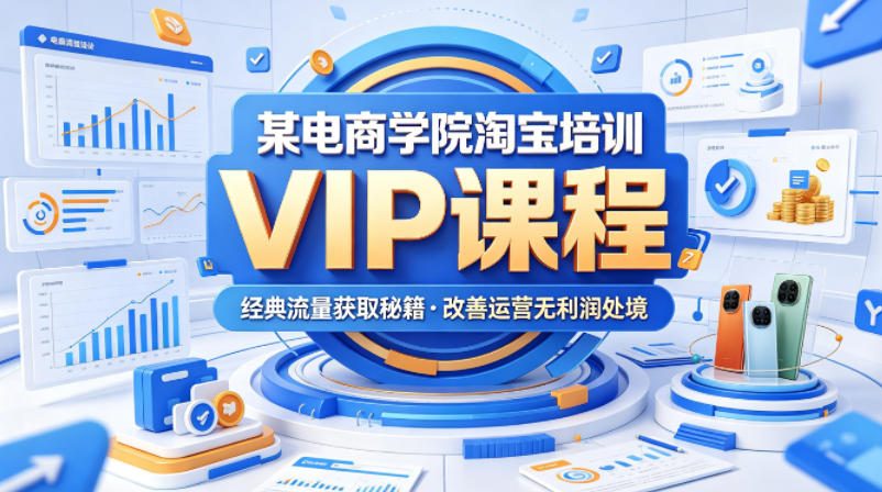 某电商学院淘宝培训VIP课程，各种经典有用的流量获取秘籍，改善运营产品没利润的处境（2026年5月）-齐力副业