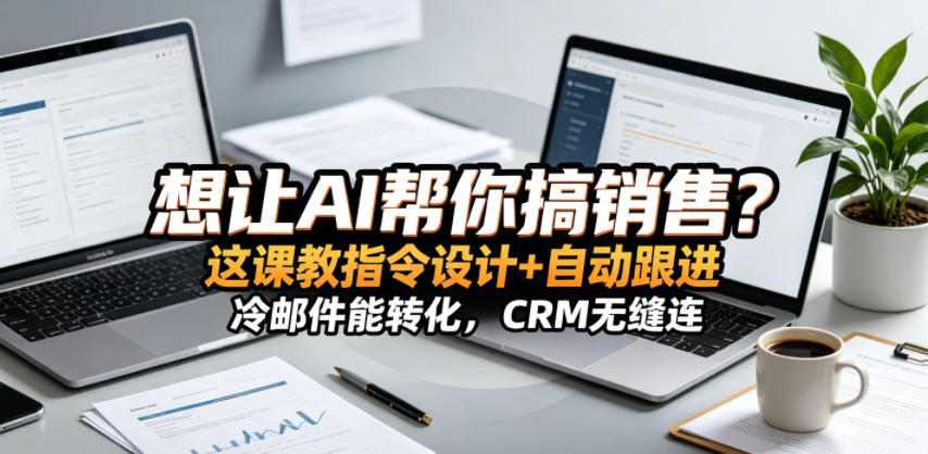 想让AI帮你搞销售？这课教指令设计+自动跟进，冷邮件能转化，CRM无缝连！【原创双语字幕】-齐力副业