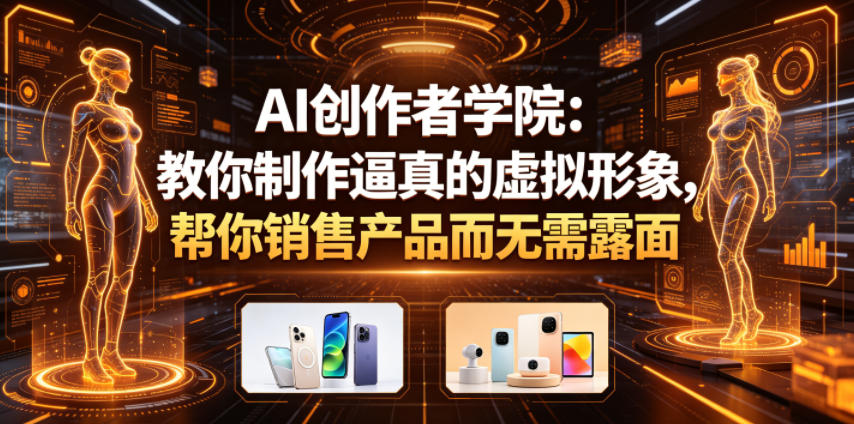 AI创作者学院:教你制作逼真的虚拟形象,帮你销售产品而无需露面【原创双语字幕】-齐力副业