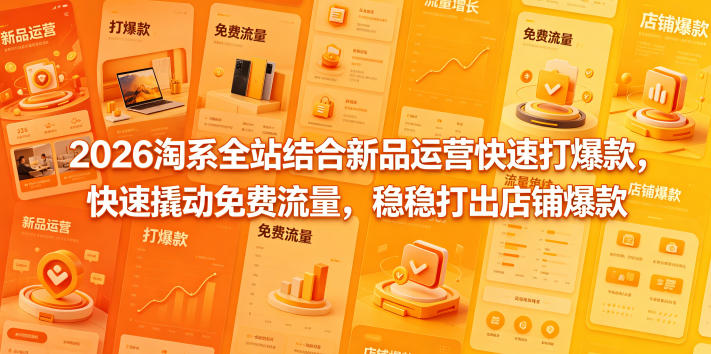 2026淘系全站结合新品运营快速打爆款，快速撬动免费流量，稳稳打出店铺爆款（更新5月12日）-齐力副业