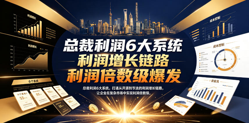总裁利润6大系统，打通从开源到节流的利润增长链路，让企业在复杂市场中实现利润倍数级爆发-齐力副业